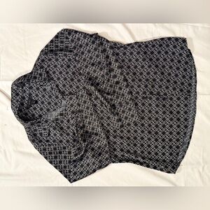 Halogen Black and White Geometric Pattern Top